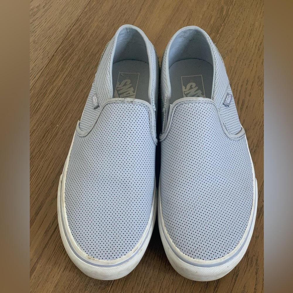 VANS Women’s 9 Platform Light Blue Sneakers